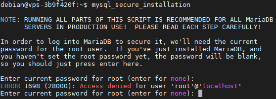 ERROR 1698 (28000): Access denied for user ‘root’@‘localhost’